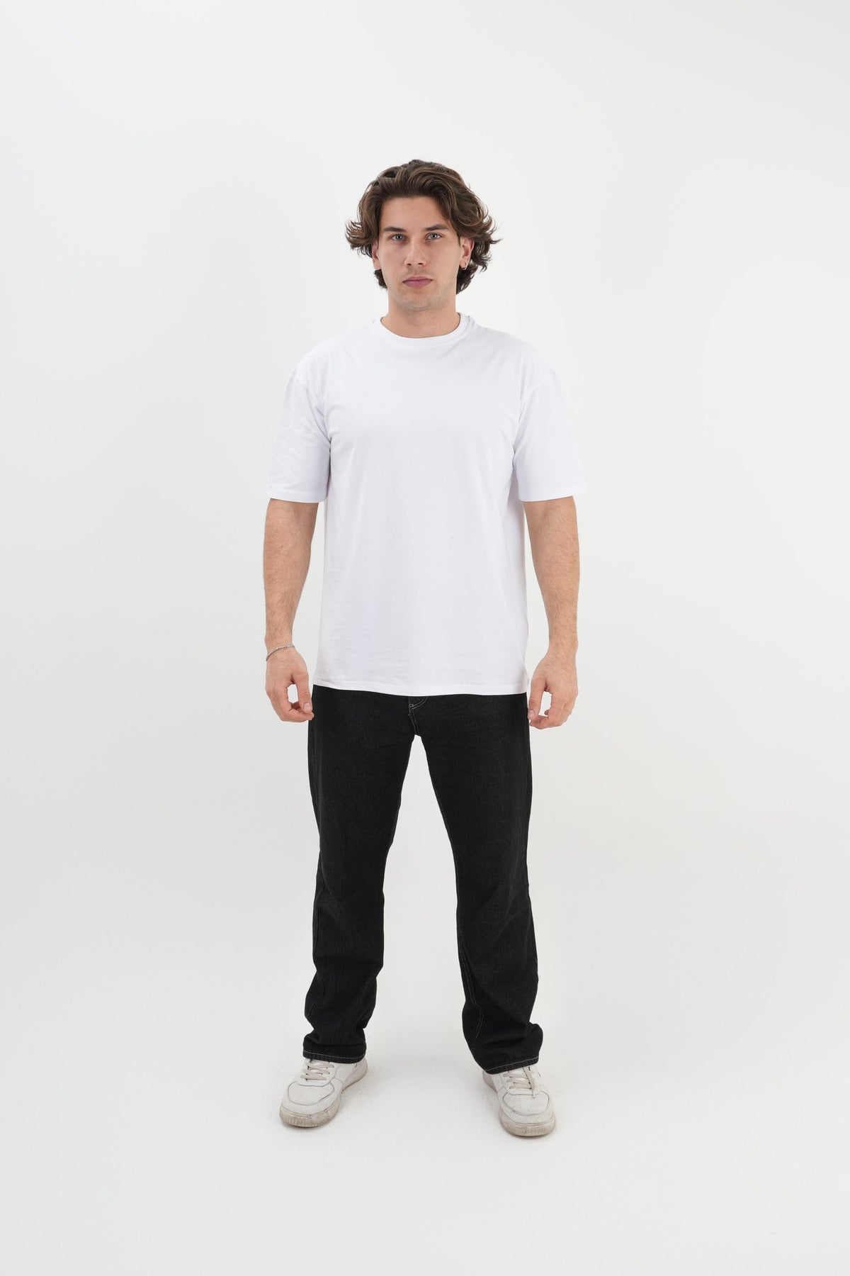 Los Turkos Crew Oversize Tişört - Beyaz