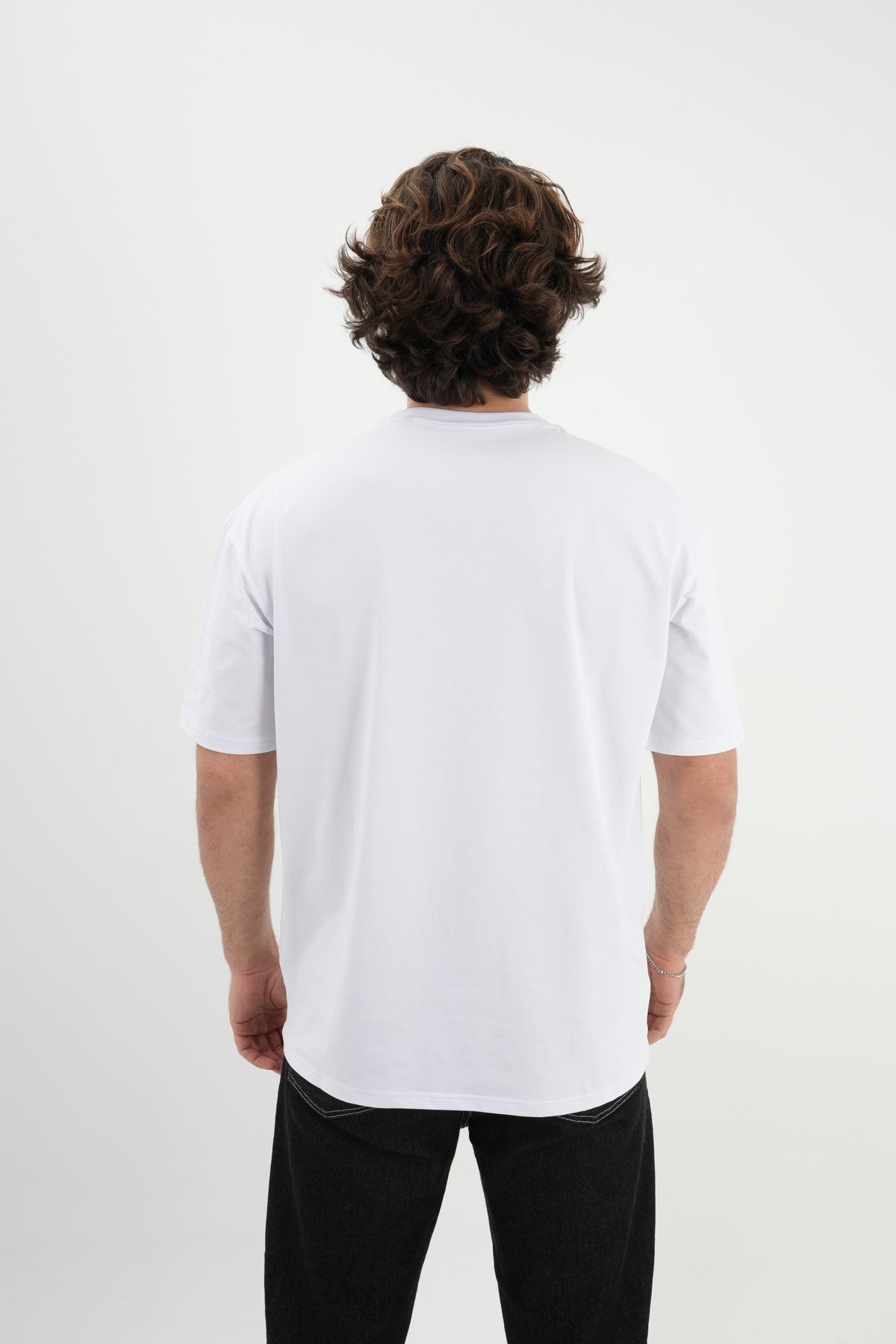 Los Turkos Crew Oversize Tişört - Beyaz