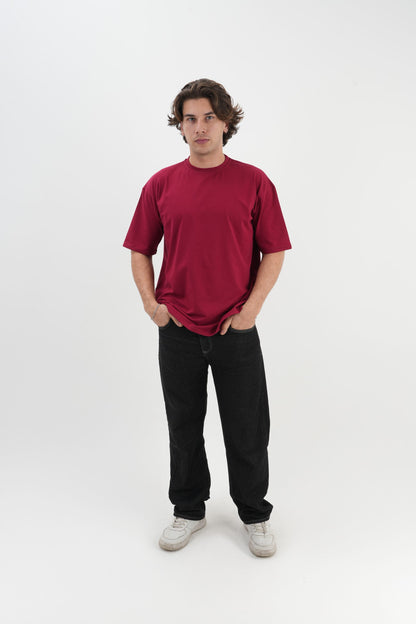 Los Turkos Crew Oversize Tişört - Bordo