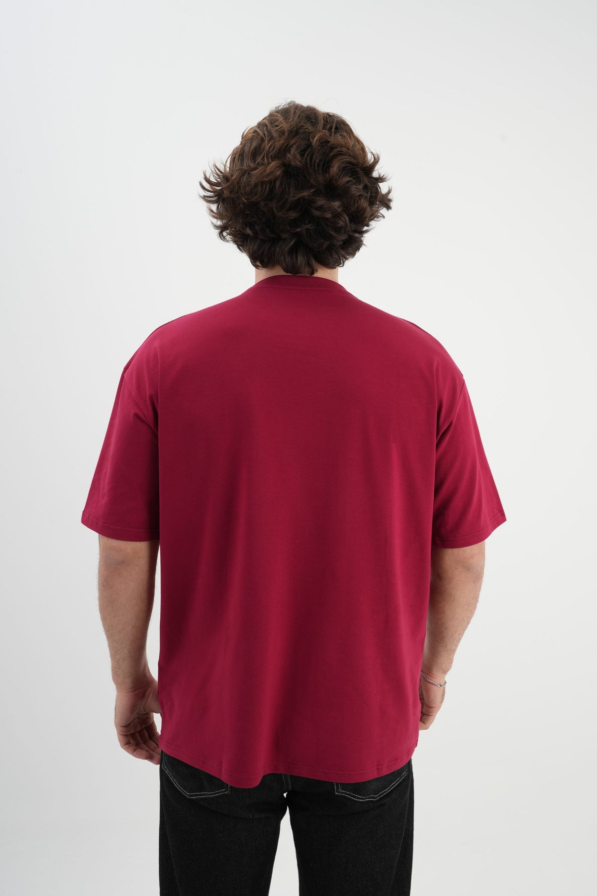 Los Turkos Crew Oversize Tişört - Bordo