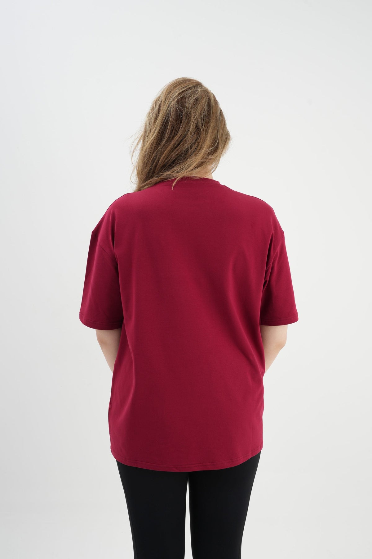 Los Turkos Crew Oversize Tişört - Bordo