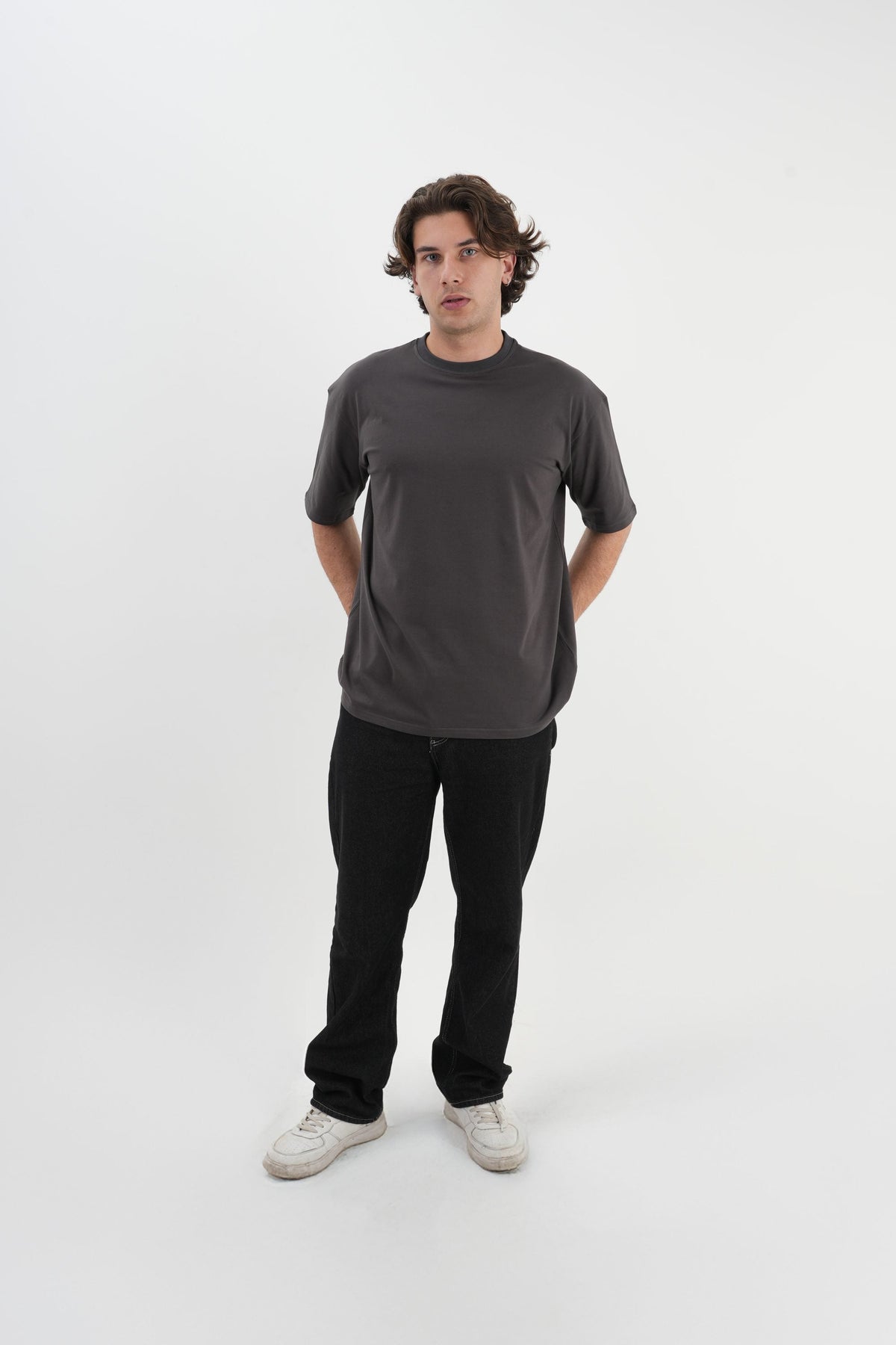 Los Turkos Crew Oversize Tişört - Füme