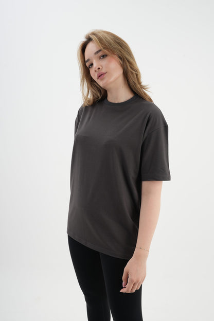 Los Turkos Crew Oversize Tişört - Füme