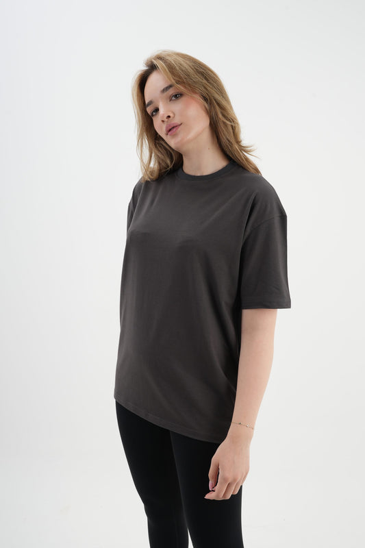 Los Turkos Crew Oversize Tişört - Füme