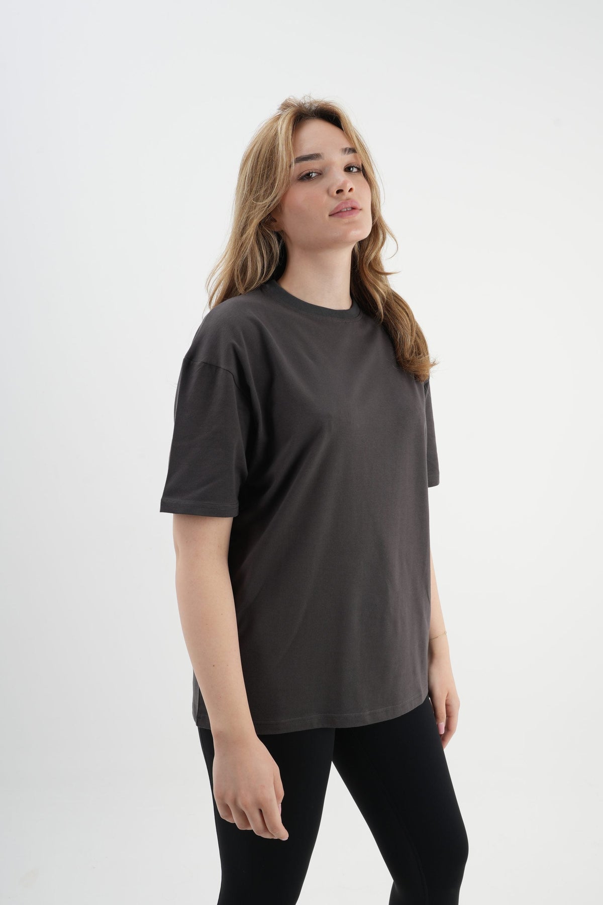 Los Turkos Crew Oversize Tişört - Füme