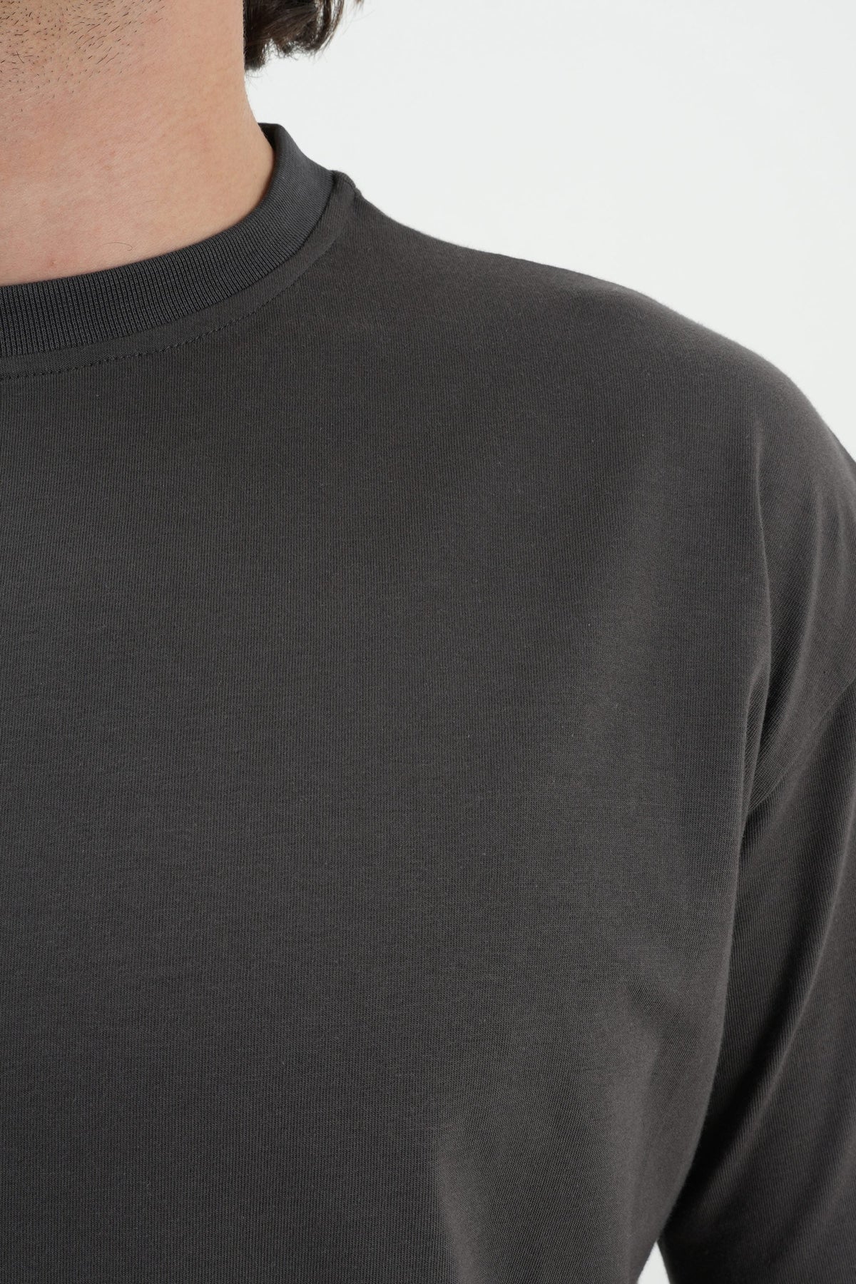 Los Turkos Crew Oversize Tişört - Füme