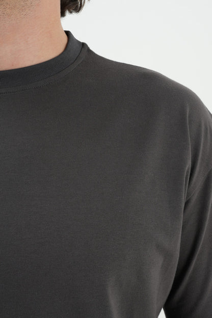 Los Turkos Crew Oversize Tişört - Füme