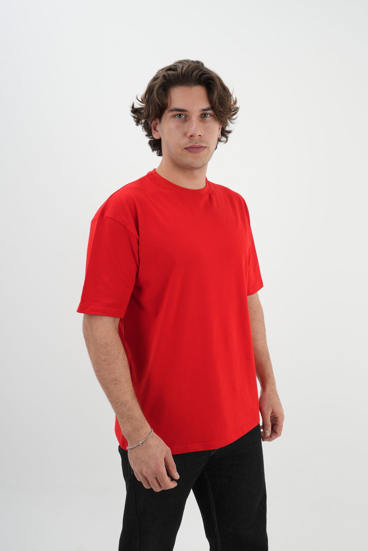 Los Turkos Crew Oversize Tişört - Kırmızı