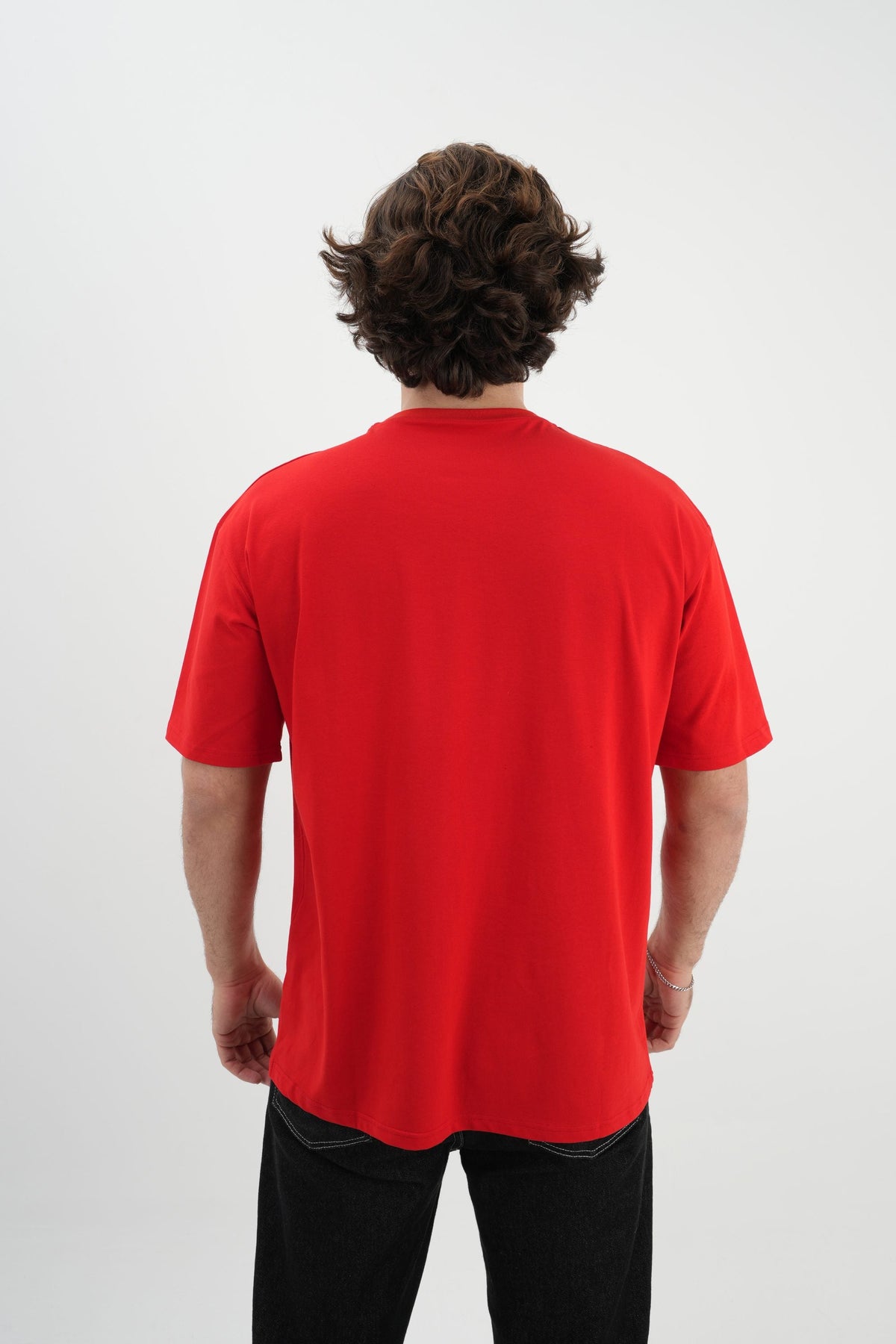 Los Turkos Crew Oversize Tişört - Kırmızı