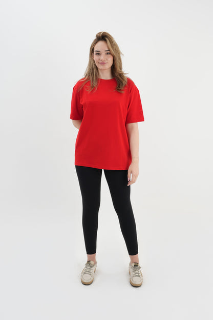 Los Turkos Crew Oversize Tişört - Kırmızı