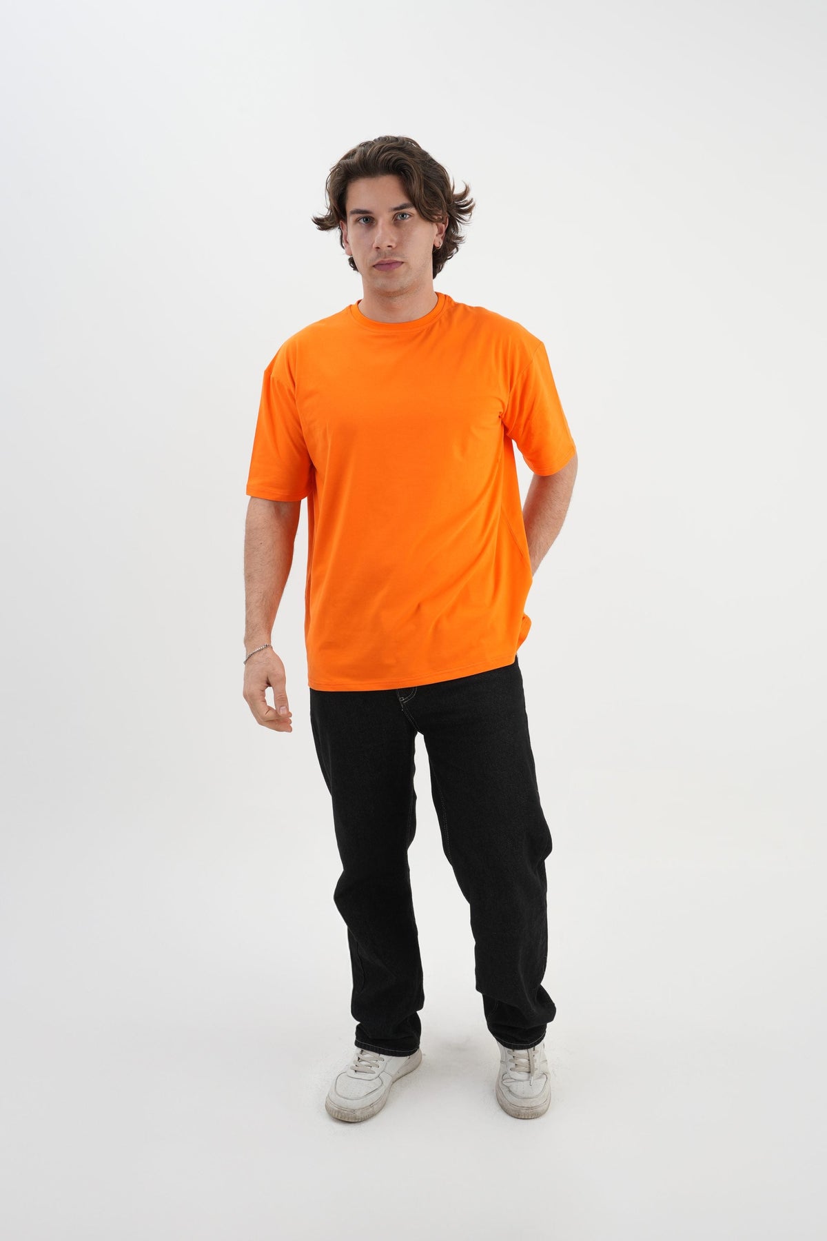 Los Turkos Crew Oversize Tişört - Turuncu