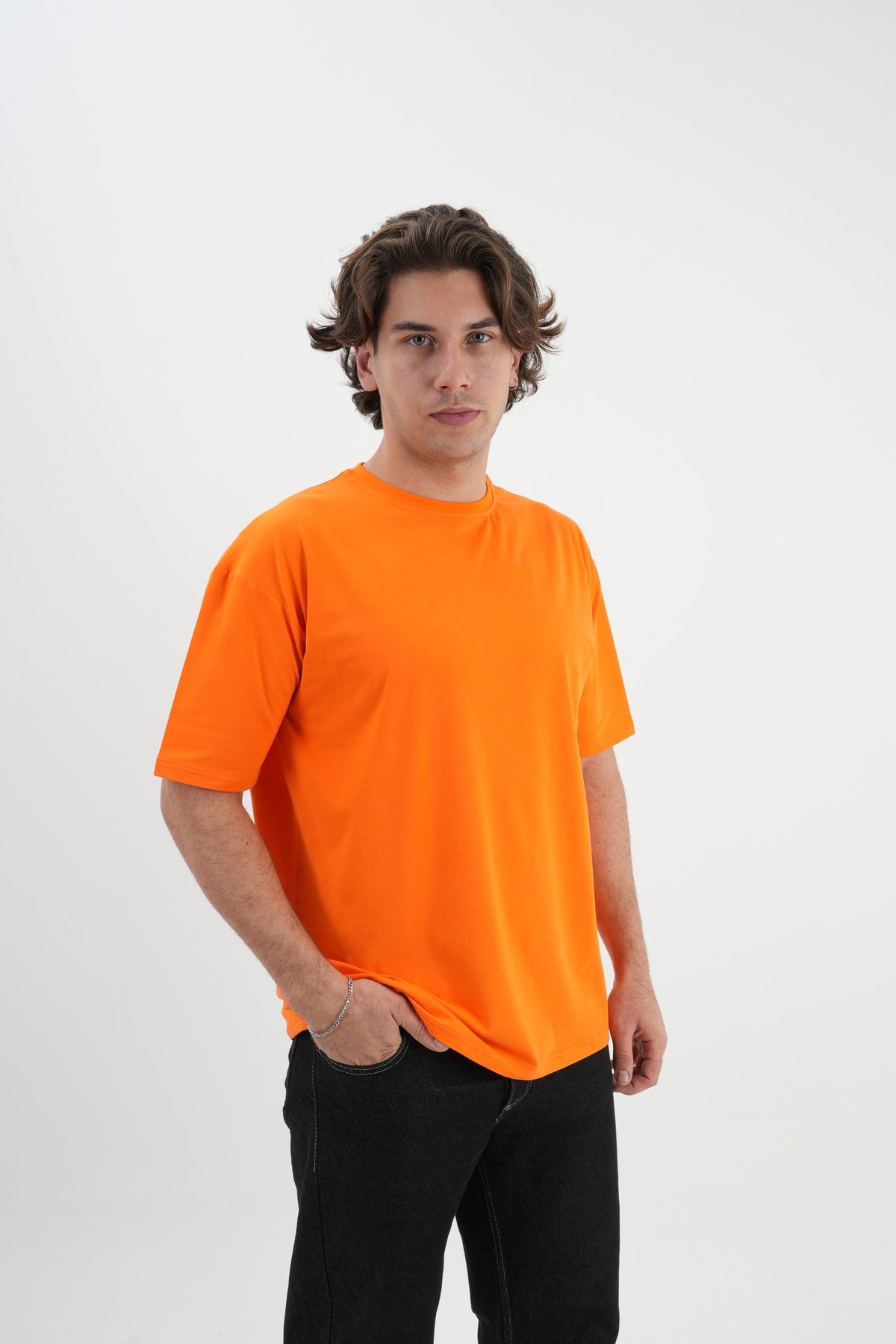 Los Turkos Crew Oversize Tişört - Turuncu