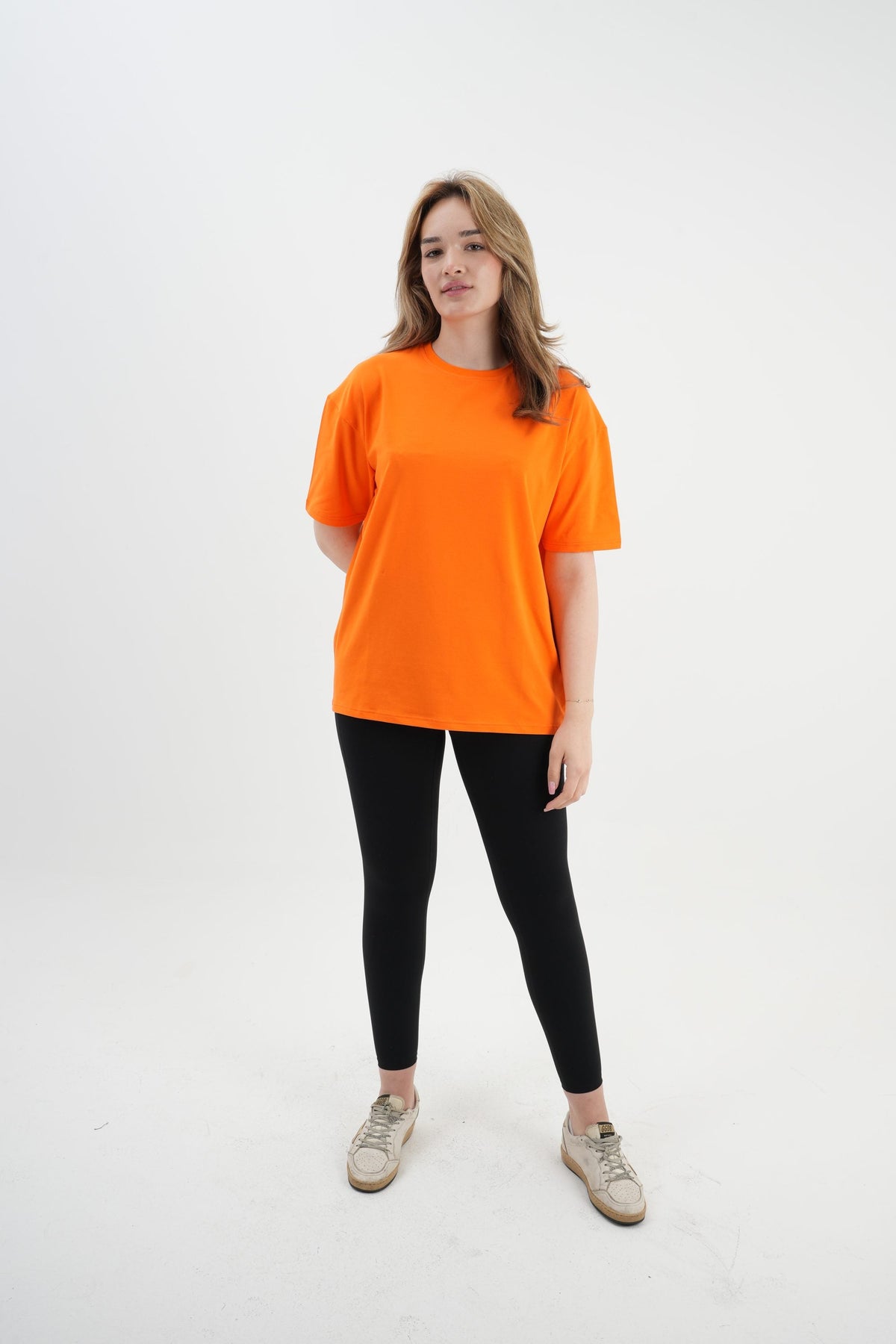 Los Turkos Crew Oversize Tişört - Turuncu